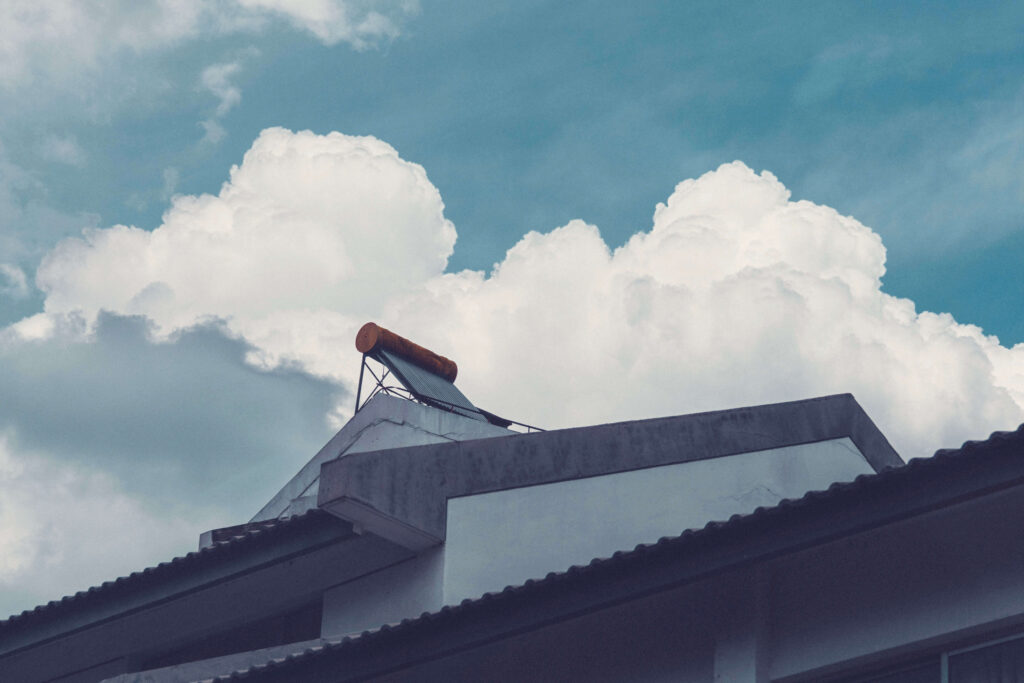 Solar Hot Water System in the roof